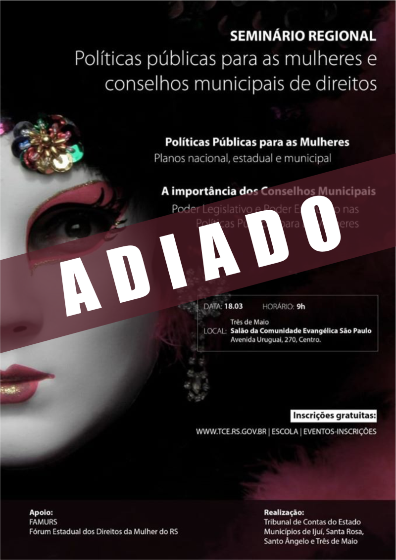 Seminário Regional de Políticas da Mulher é adiado